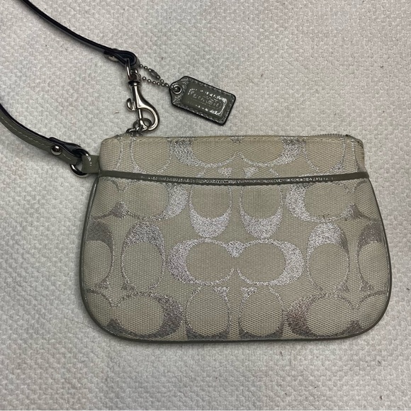 Coach Signature Monogram Wristlet - Picture 1 of 8